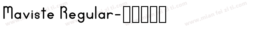 Maviste Regular字体转换